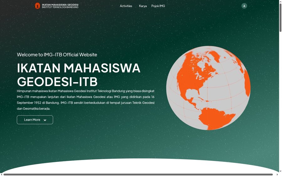 IMG ITB Website screenshot